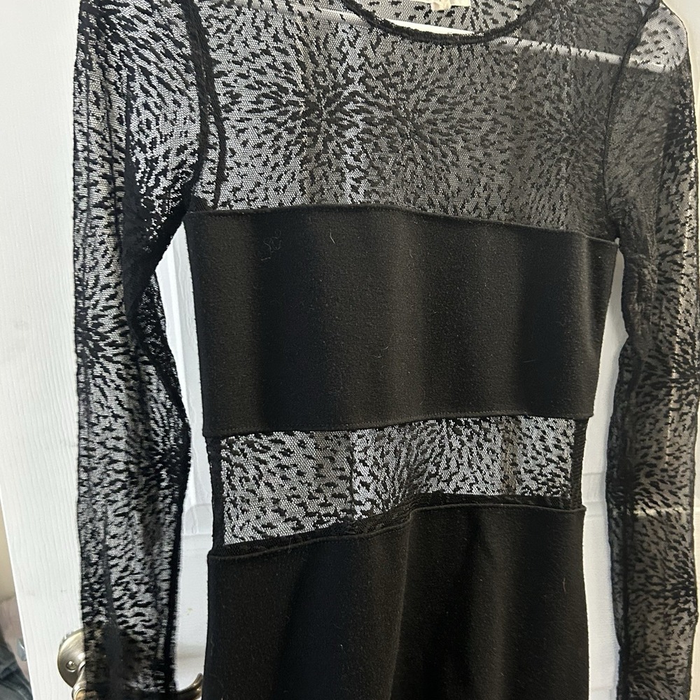Silence + Noise Lace Cutout Mini Dress LBD  Size M Summer Night Out Festival - Picture 5 of 10